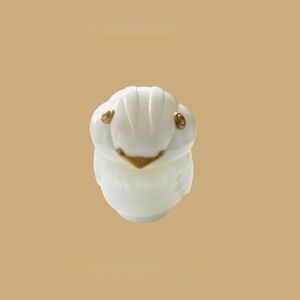 Snowbird Milk Glass Bird – Avon “Patchwork” Cream Sachet (1973) - Empty